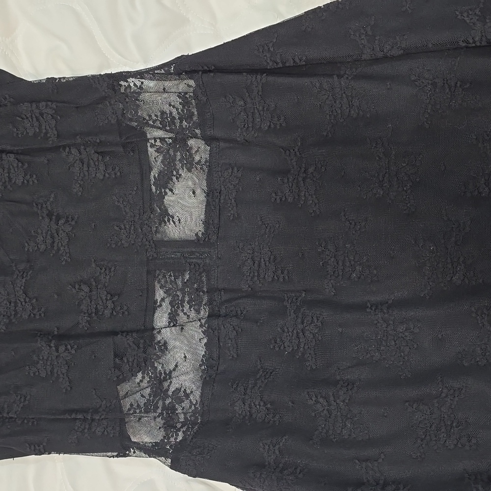 EUC Black Lace See Through Dress. Covered In Important Areas - Picture 2 of 5